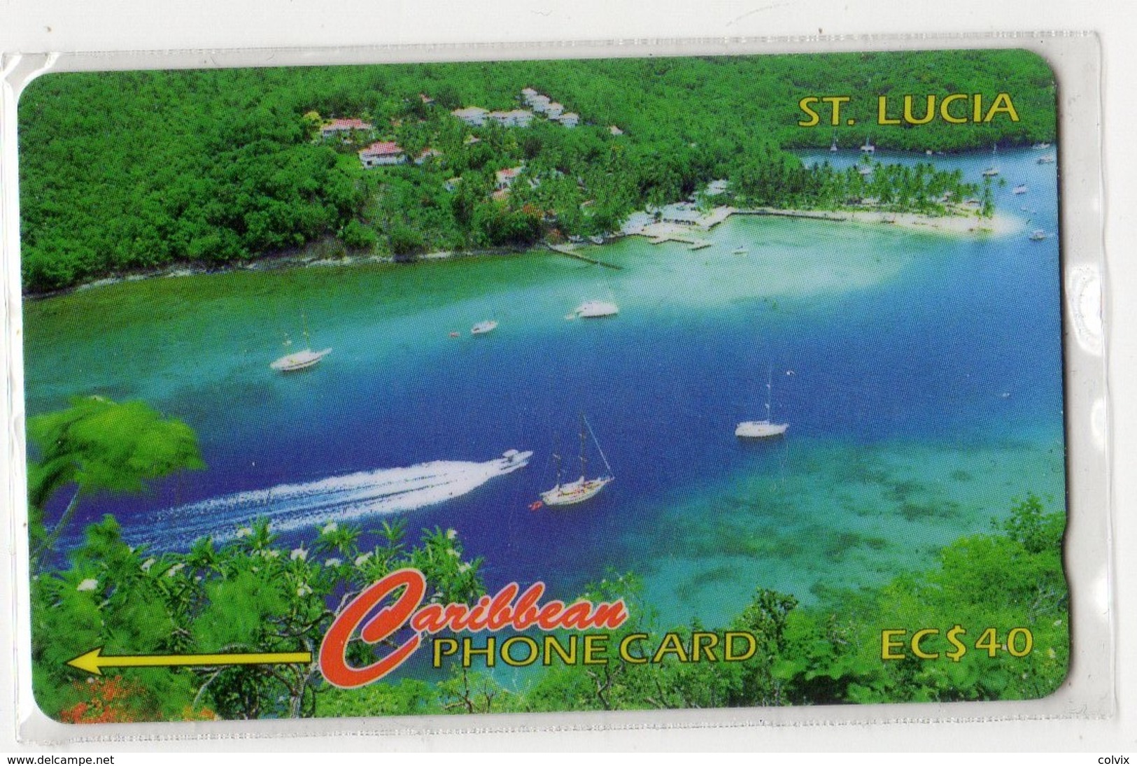 SAINTE LUCIE TELECARTE REF MV CARD STL-137B EC$40 CN 137CSLB DATE 1996 MARIGOY BAY - Saint Lucia