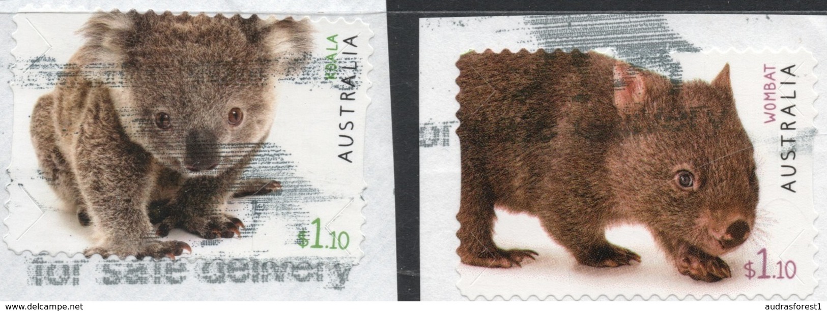 2019 WOMBAT / KOALA  Fine Used  $1.10 Self-adhesive Stamps - AUSTRALIA - You Receive Similar - Oblitérés