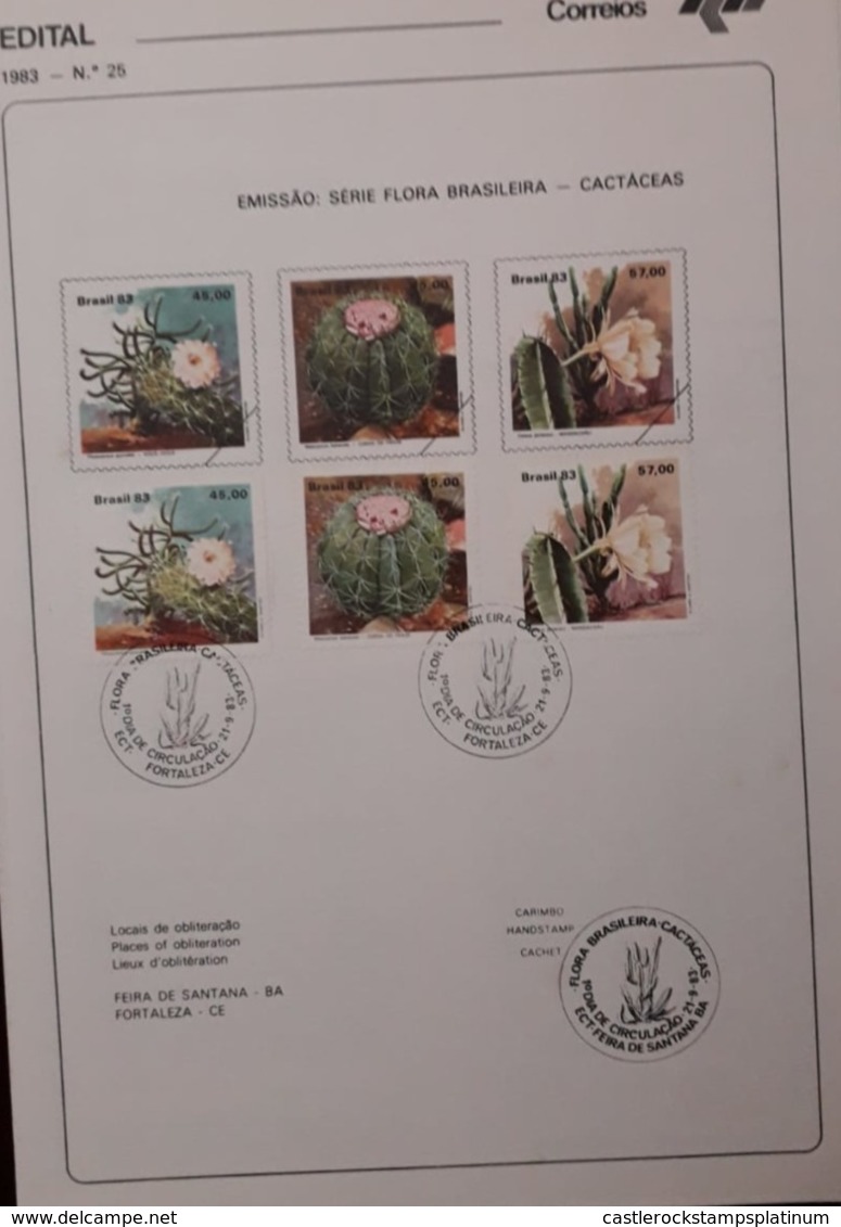 U) 1983, BRAZIL, BRAZILIAN FLOWER, CACTACEAS, FDBULLENTIN - Other & Unclassified