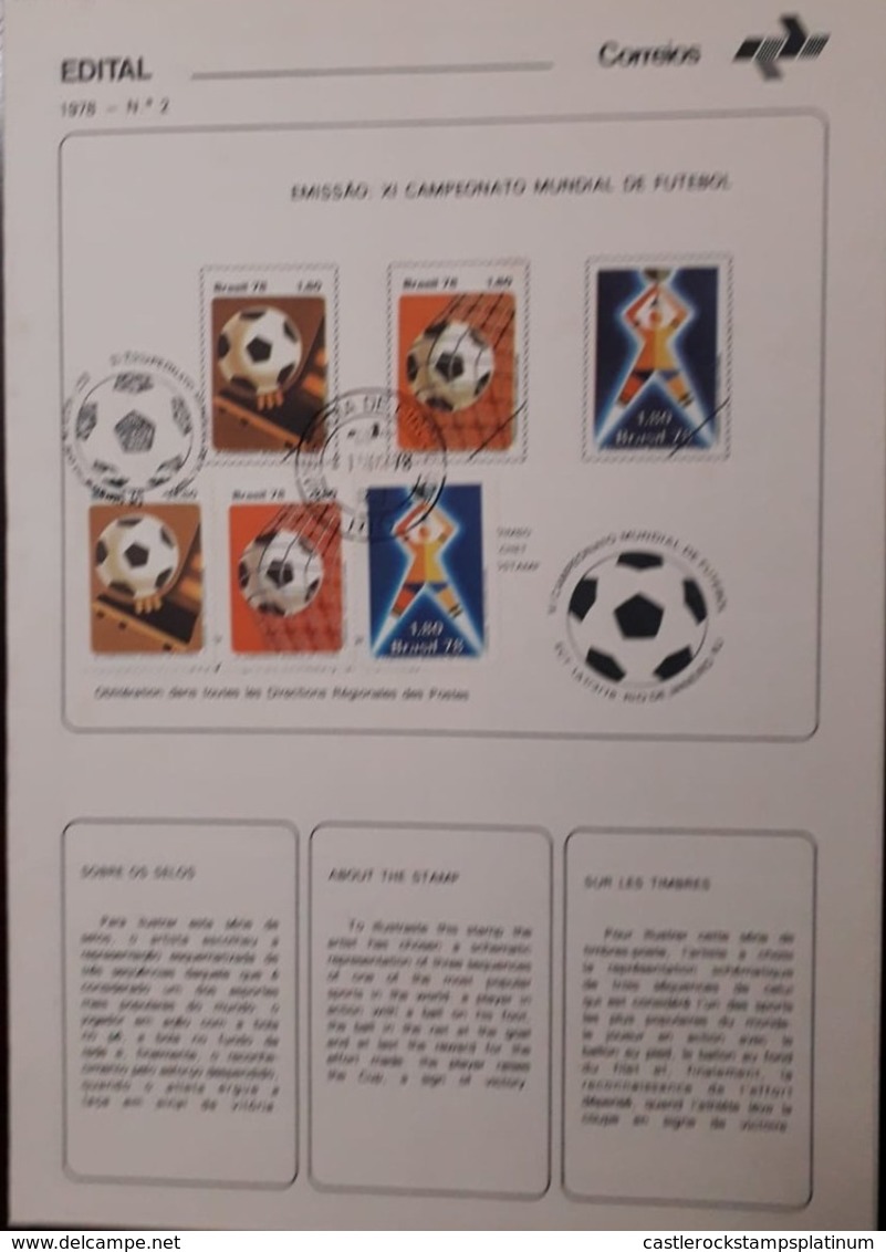 U) 1978, BRAZIL, SOCCER WORLD CHAMPIONSHIP , FDBULLENTIN - Other & Unclassified