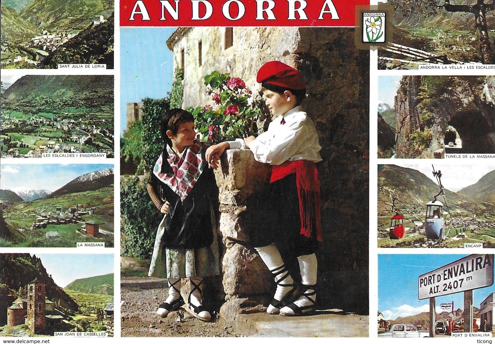 ANDORRE MULTIVUES, SAN JULIA DE LORIA, LES ESCALDES, LA MASSANA, SAN JOAN DE CASSELLES, ENCAMP, EUROPA 1987, VOIR SCANS - Storia Postale