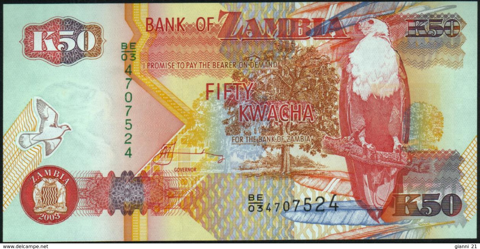 ZAMBIA - 50 Kwacha 2003 UNC P.37 D(2) - Zambia