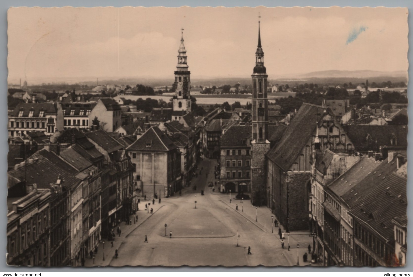 Görlitz - S/w Östlicher Stadtteil Mit Rathaus - Goerlitz