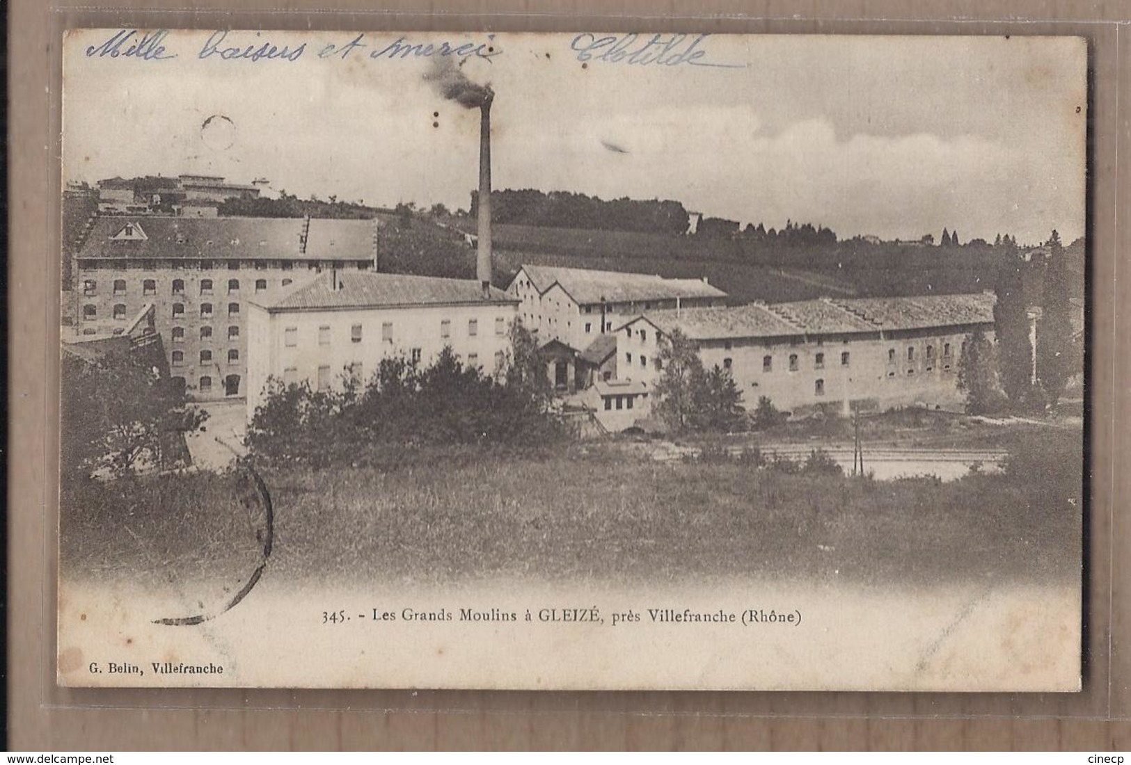 CPA 69 - GLEIZE - Gleizé - Les Grands Moolins à Gleizé , Près VILLEFRANCHE - TB PLAN USINE INDUSTRIE Cheminée - Gleize