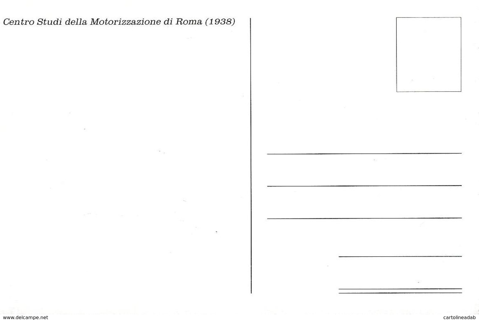 [MD4659] CPM - ROMA - RIPRODUZIONE - CENTRO STUDI MOTORIZZAZIONE - PERFETTA - NV - Altri & Non Classificati