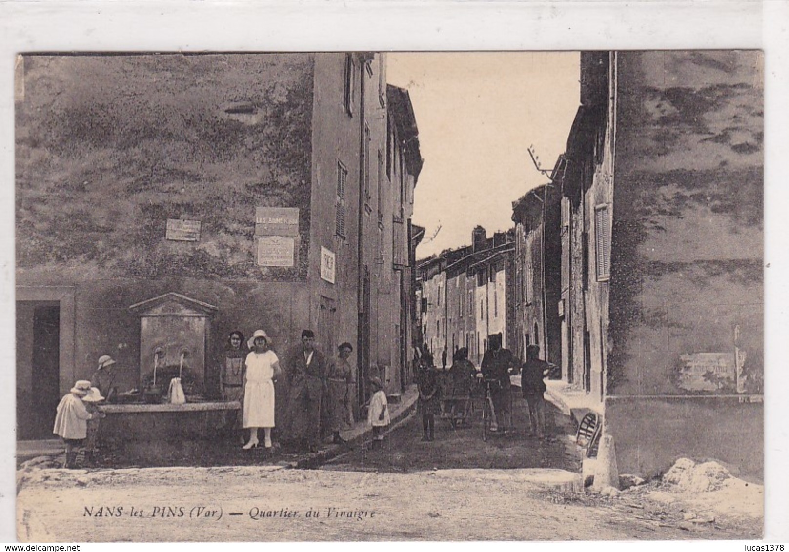 83 / NANS LES PINS / QUARTIER DU VINAIGRE / RARE ET TRES BELLE CARTE ANIMEE - Nans-les-Pins