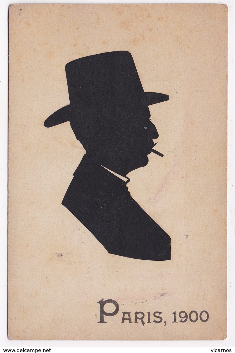 CP SILHOUETTE Ombre Chinoise Portrait Homme Paris 1900 Mr Jules .... De Belfort - Silhouettes