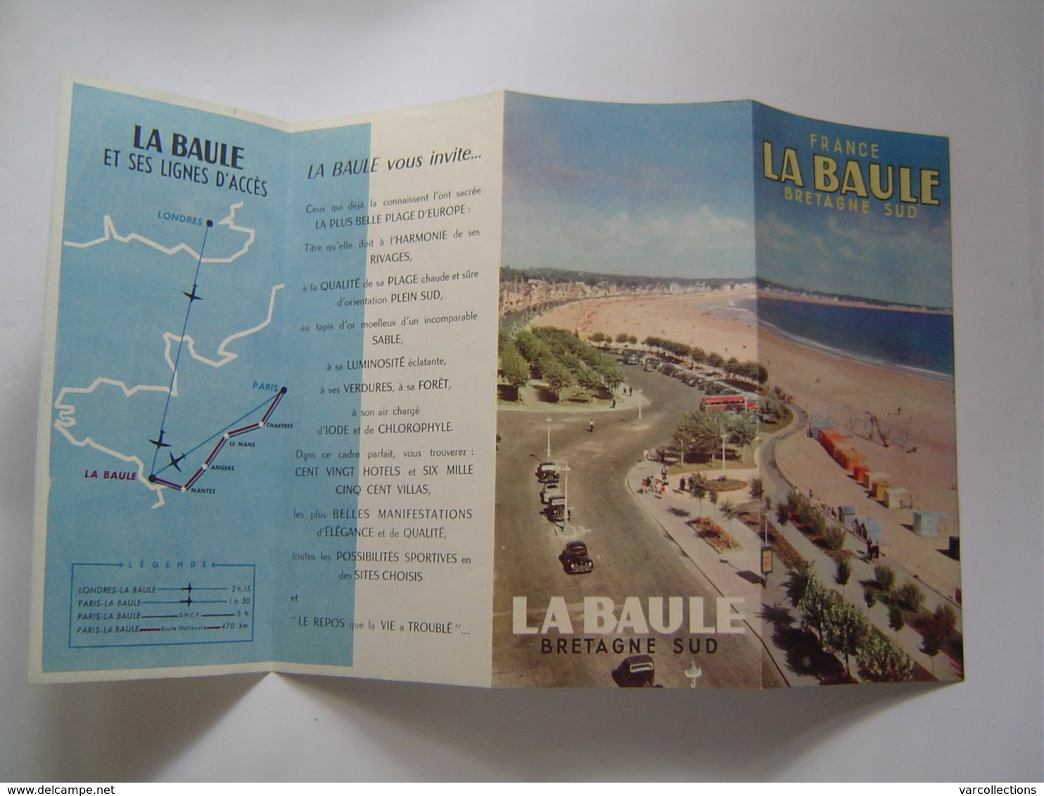 DEPLIANT TOURISME 1960 : LA BAULE / BRETAGNE SUD - Dépliants Touristiques