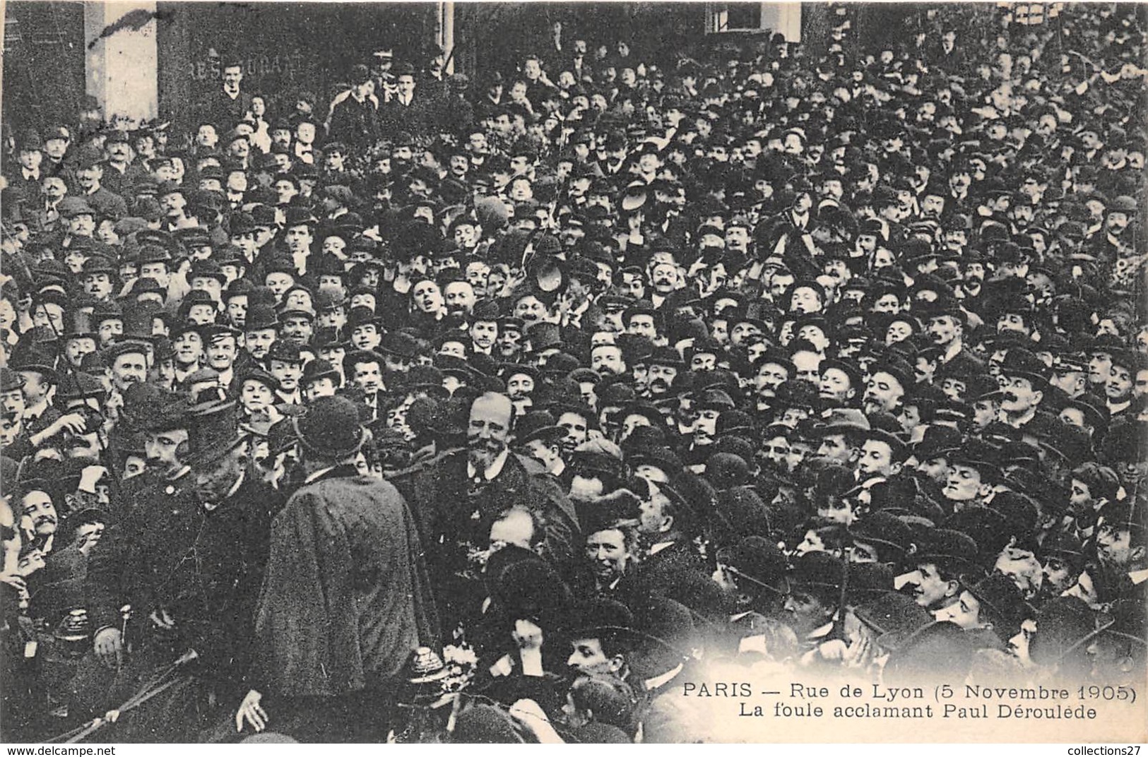 75012-PARIS-RUE DE LYON- 5 NOVEMBRE 1905 LA FOULE ACCLAMANT PAUL DEROULEDE - Arrondissement: 12