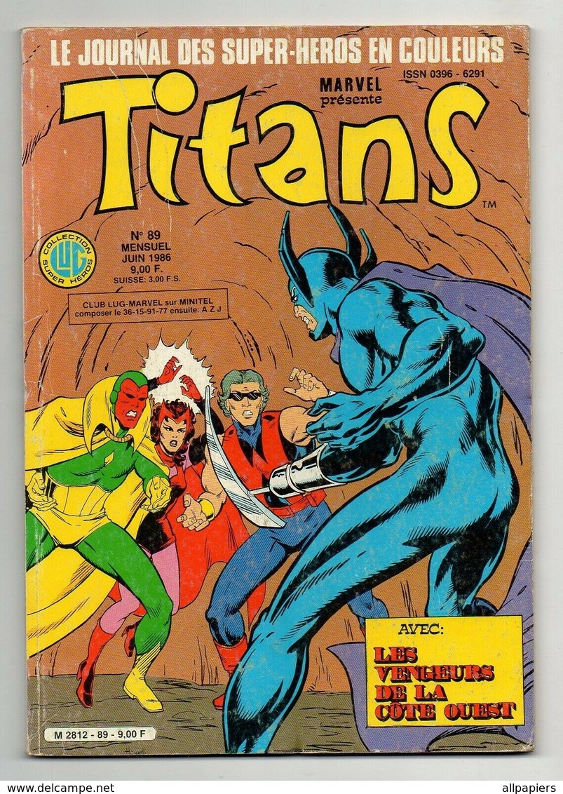 Titans N°89 La Guerre Des étoiles - Epsilon - La Vision Et La Sorcière Rouge De 1986 - Titans