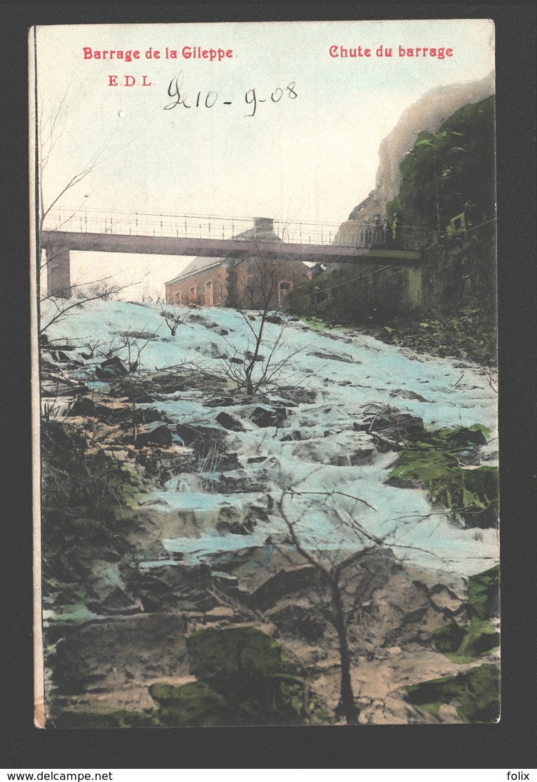 Gileppe - Barrage De La Gileppe - Chute Du Barrage - 1908 - Gileppe (Barrage)