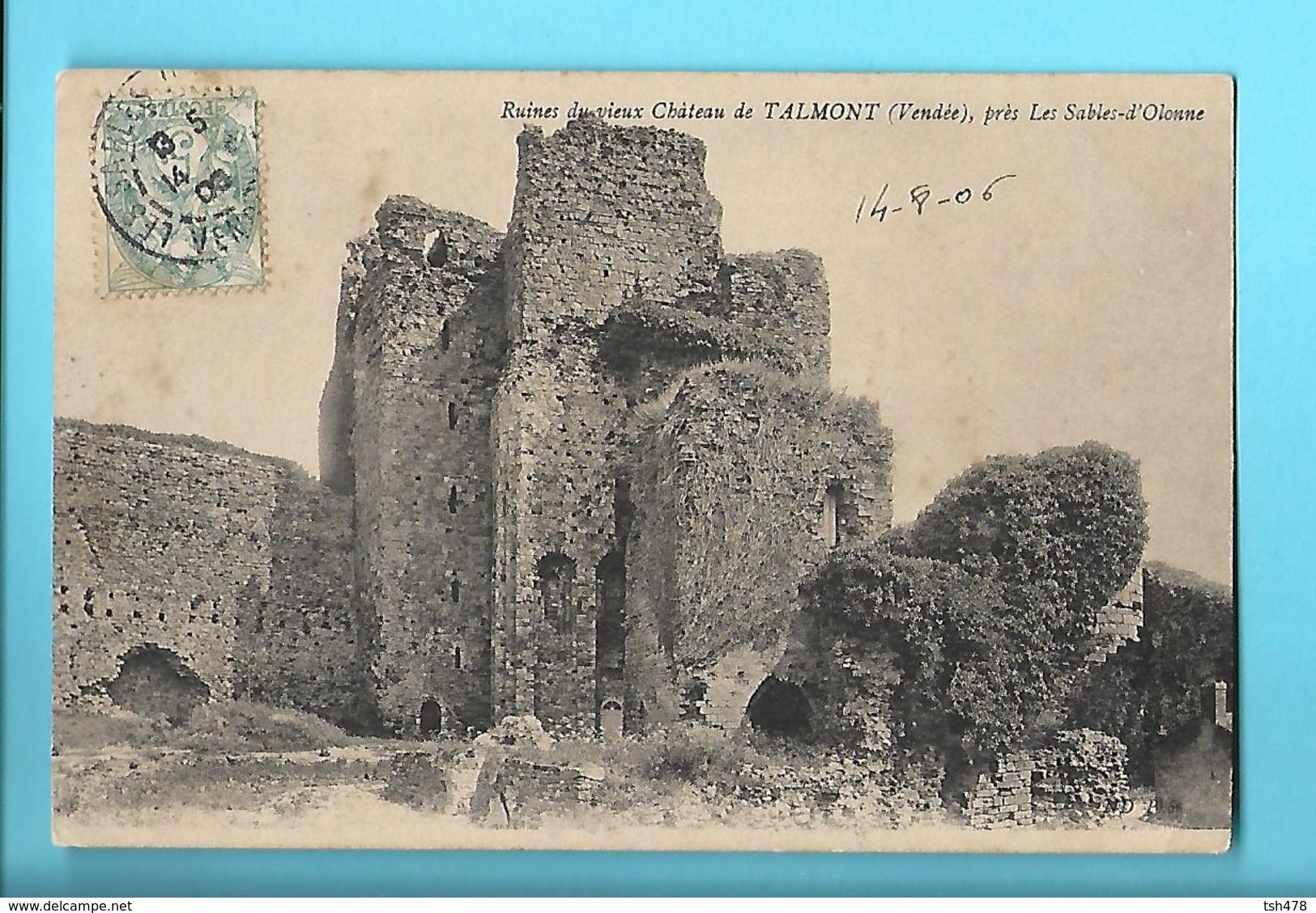 85-----TALMONT--ruines Du Vieux Château De TALMONT--voir 2 Scans - Talmont Saint Hilaire