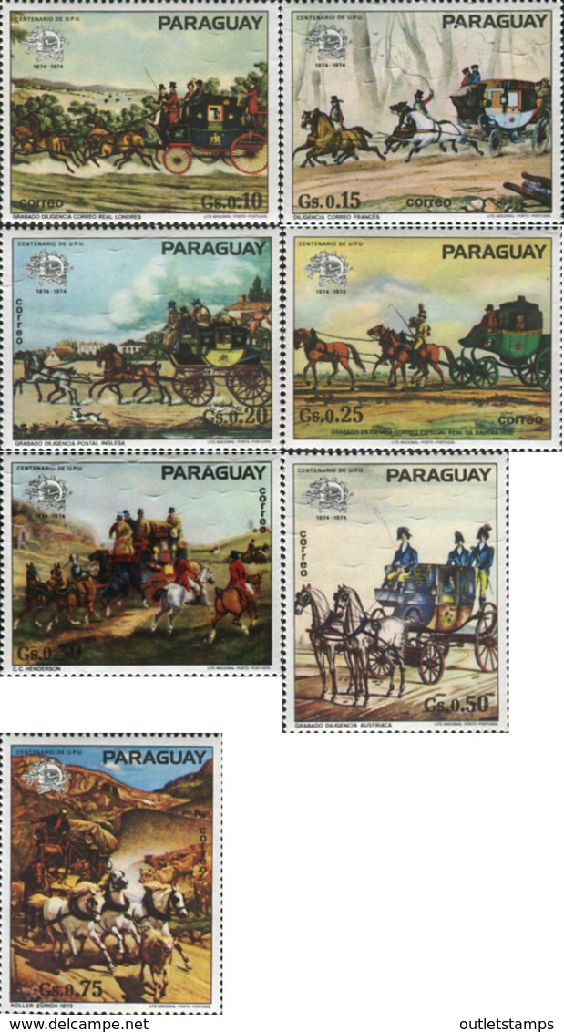 Ref. 372572 * NEW *  - PARAGUAY . 1974. CENTENARY OF UNIVERSAL POSTAL UNION. CENTENARIO DE LA UNION POSTAL UNIVERSAL - Paraguay