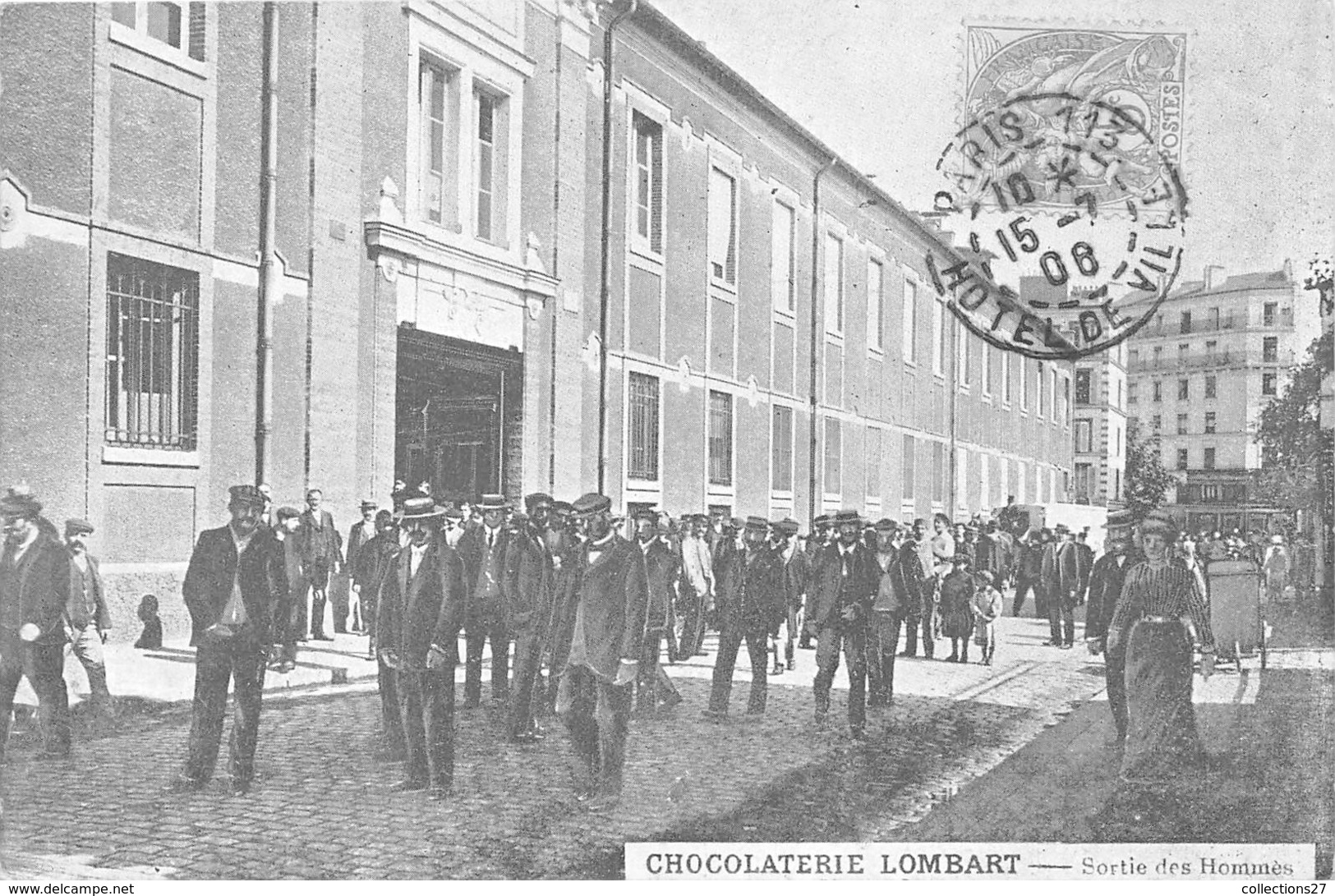 75013-PARIS-CHOCOLATERIE LOMBART, SORTIE DES HOMMES - Arrondissement: 13