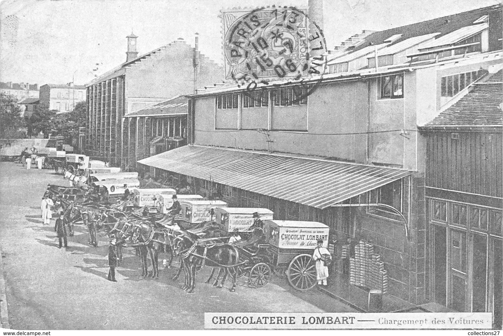 75013-PARIS-CHOCOLATERIE LOMBART, CHARGEMENT DES VOITURES - Arrondissement: 13