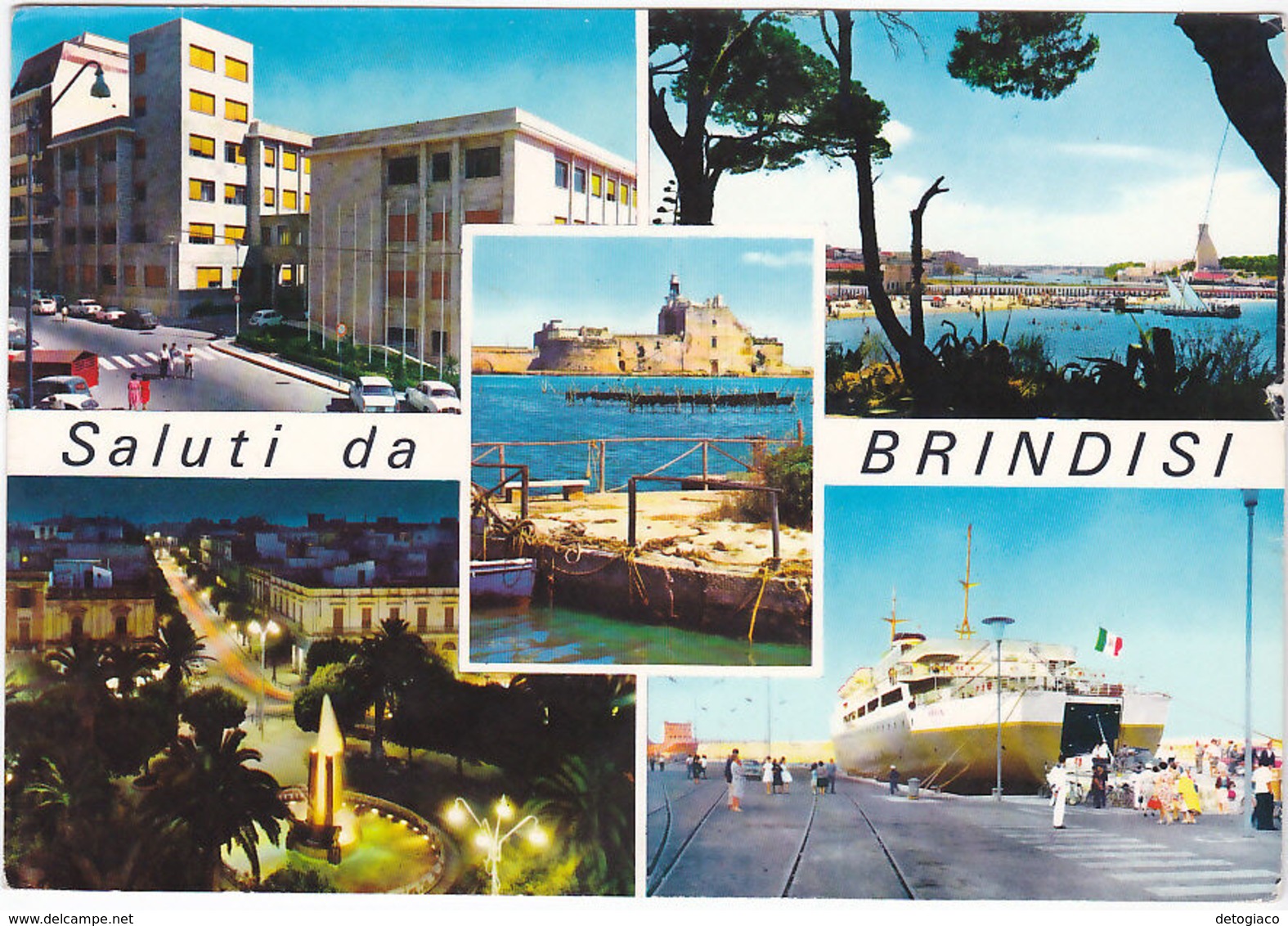 BRINDISI - SALUTI DA.. - VEDUTINE - VIAGG. -67351- - Brindisi