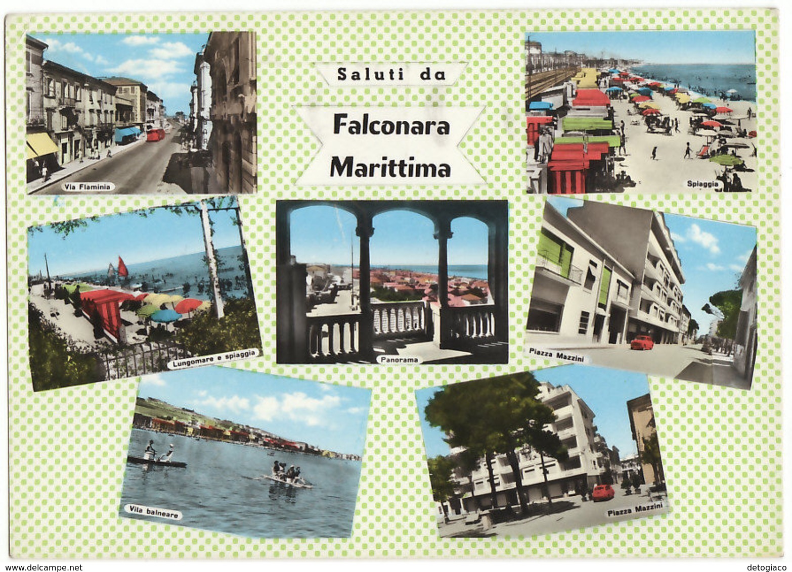 FALCONARA MARITTIMA - ANCONA - SALUTI DA..- VIAGG. 1961 - Ancona