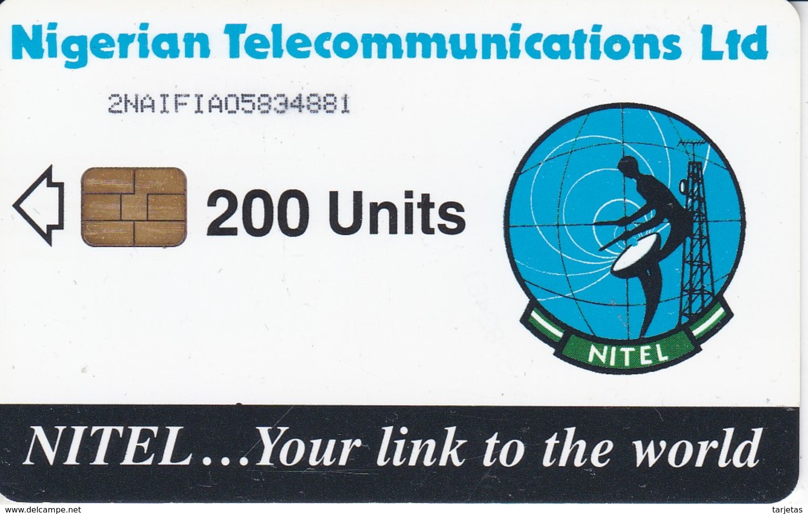 TARJETA DE NIGERIA DE 200 UNITS DE UNA ANTENA PARABOLICA PARA SATELITES (SATELLITE) - Nigeria