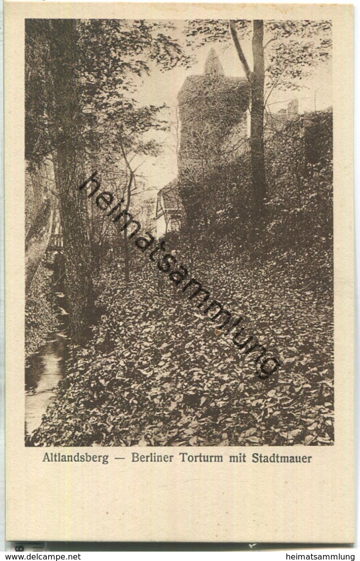 Altlandsberg - Berliner Torturm Mit Stadtmauer 30er Jahre - Altlandsberg