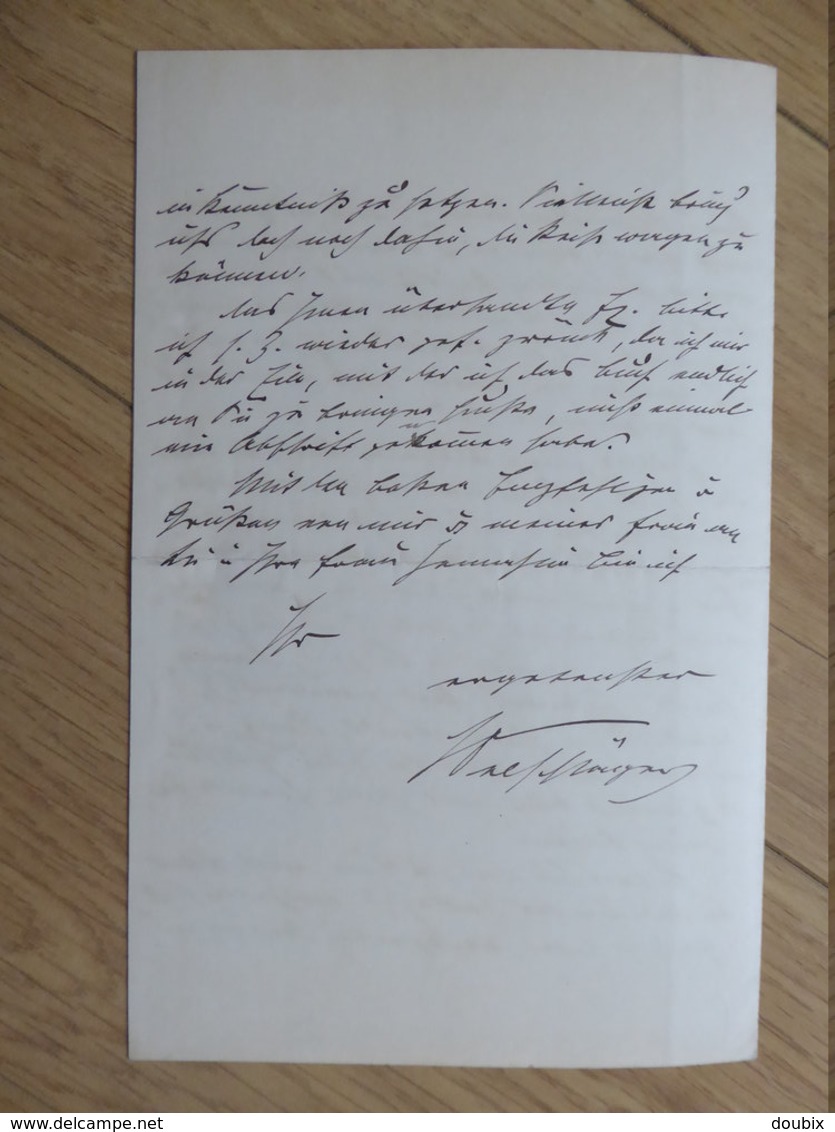 Hermann OELSCHLAGER (1839-1908) POETE Allemand [ Goethe Museum ] Deutsch Dichter.  2 X AUTOGRAPH - Autres & Non Classés