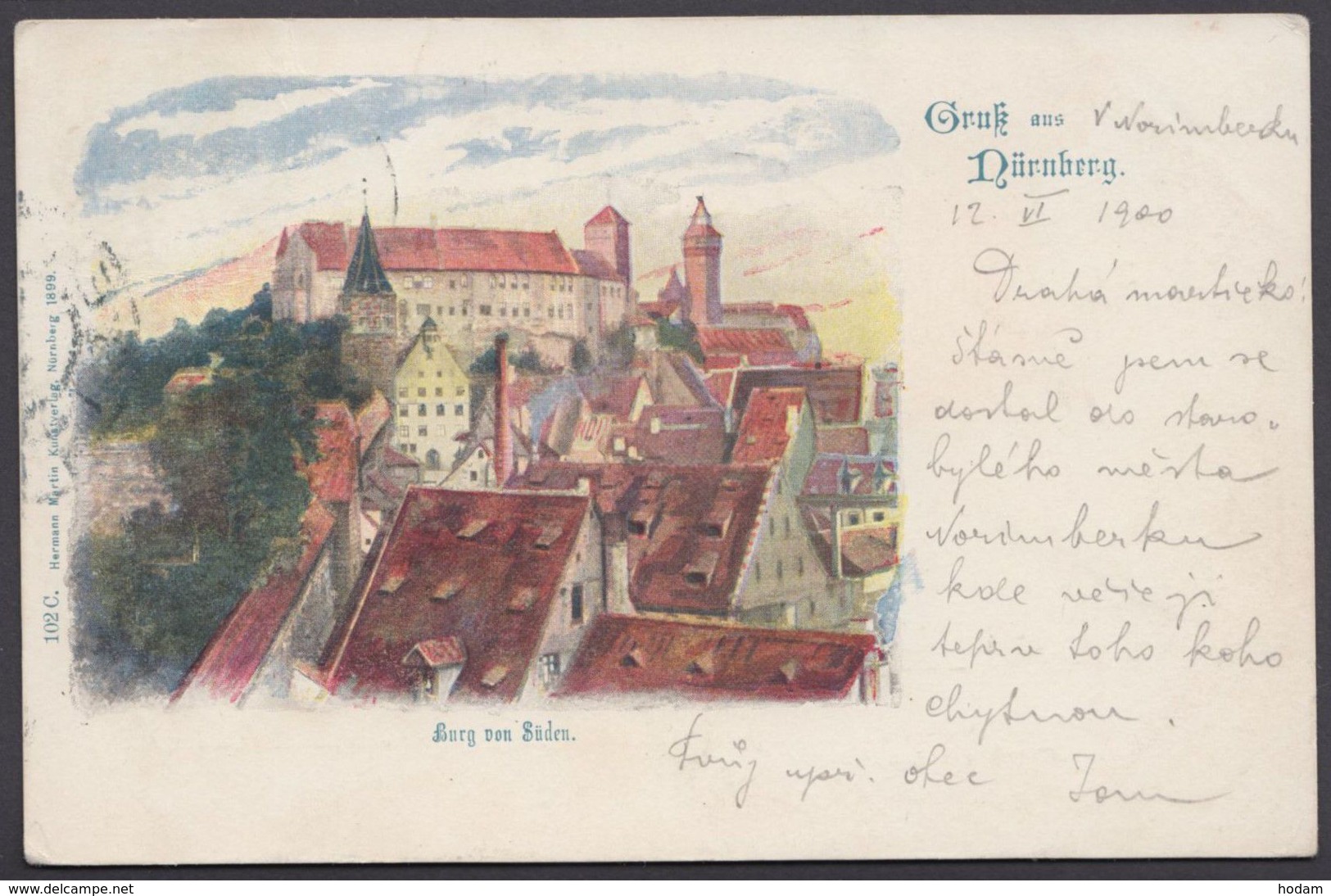 "Nürnberg", Gruß Aus..., Farbig, 1900 Gelaufen - Nuernberg