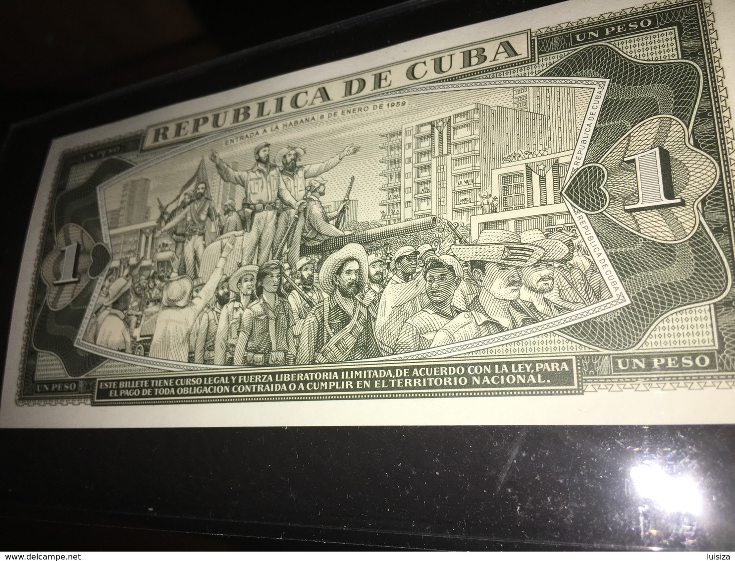 See Photos. Cuba. 1 Pesos (Uncirculated) 1986 Banknote - Cuba
