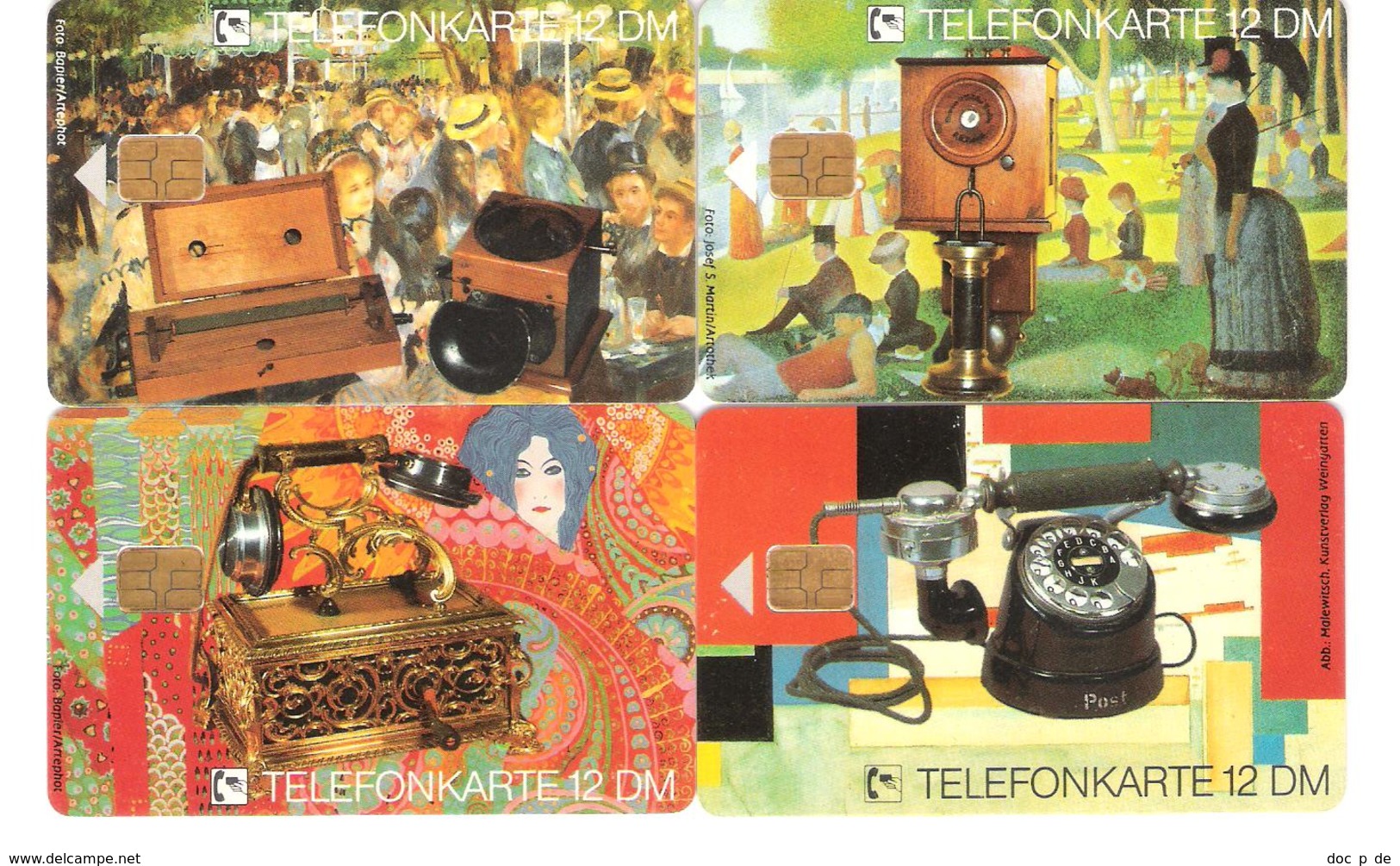 Deutschland - E05 - E08   08/92 - 4 Card Set - Phone - Telefone - E-Series : Edizione Della D. Postreklame