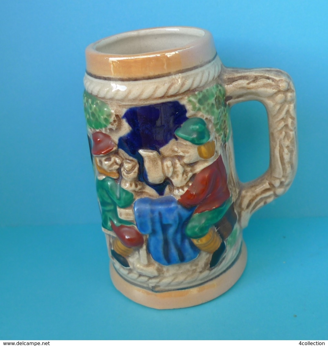 Old Drinkware Germany Collectibes Relief BEER MUG Stein Men Drink Mark Foreign - Other & Unclassified