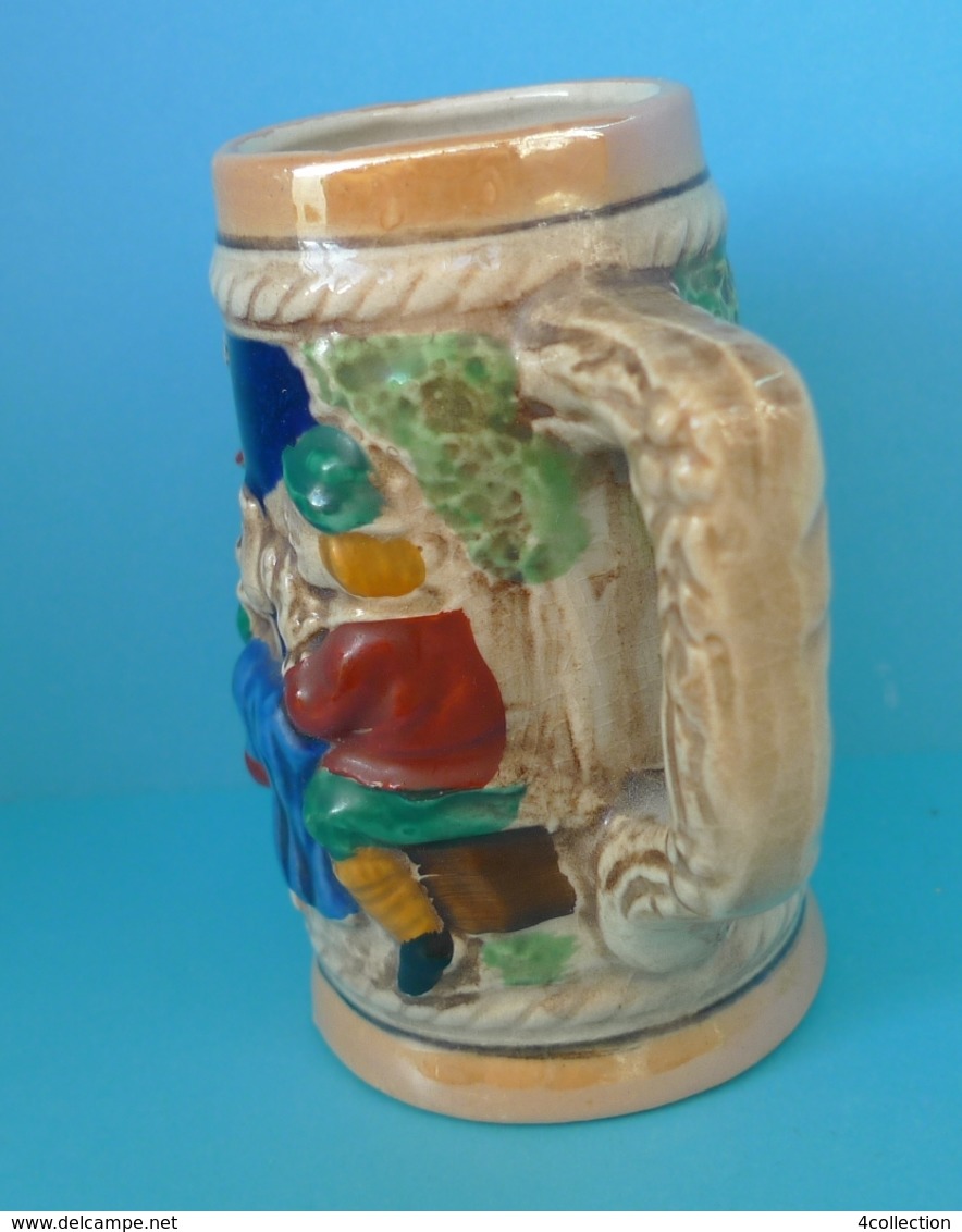 Old Drinkware Germany Collectibes Relief BEER MUG Stein Men Drink Mark Foreign - Other & Unclassified