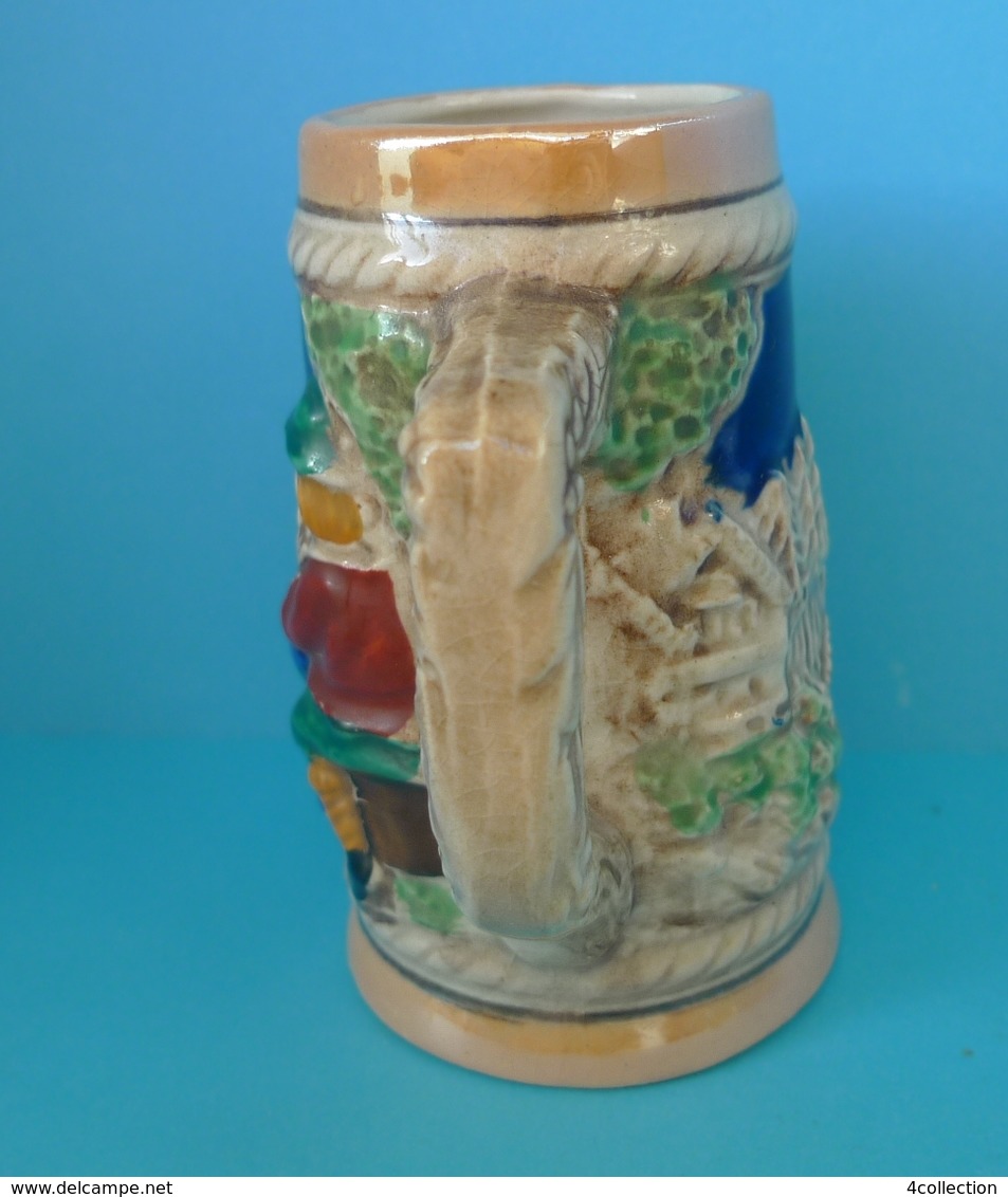 Old Drinkware Germany Collectibes Relief BEER MUG Stein Men Drink Mark Foreign - Autres & Non Classés