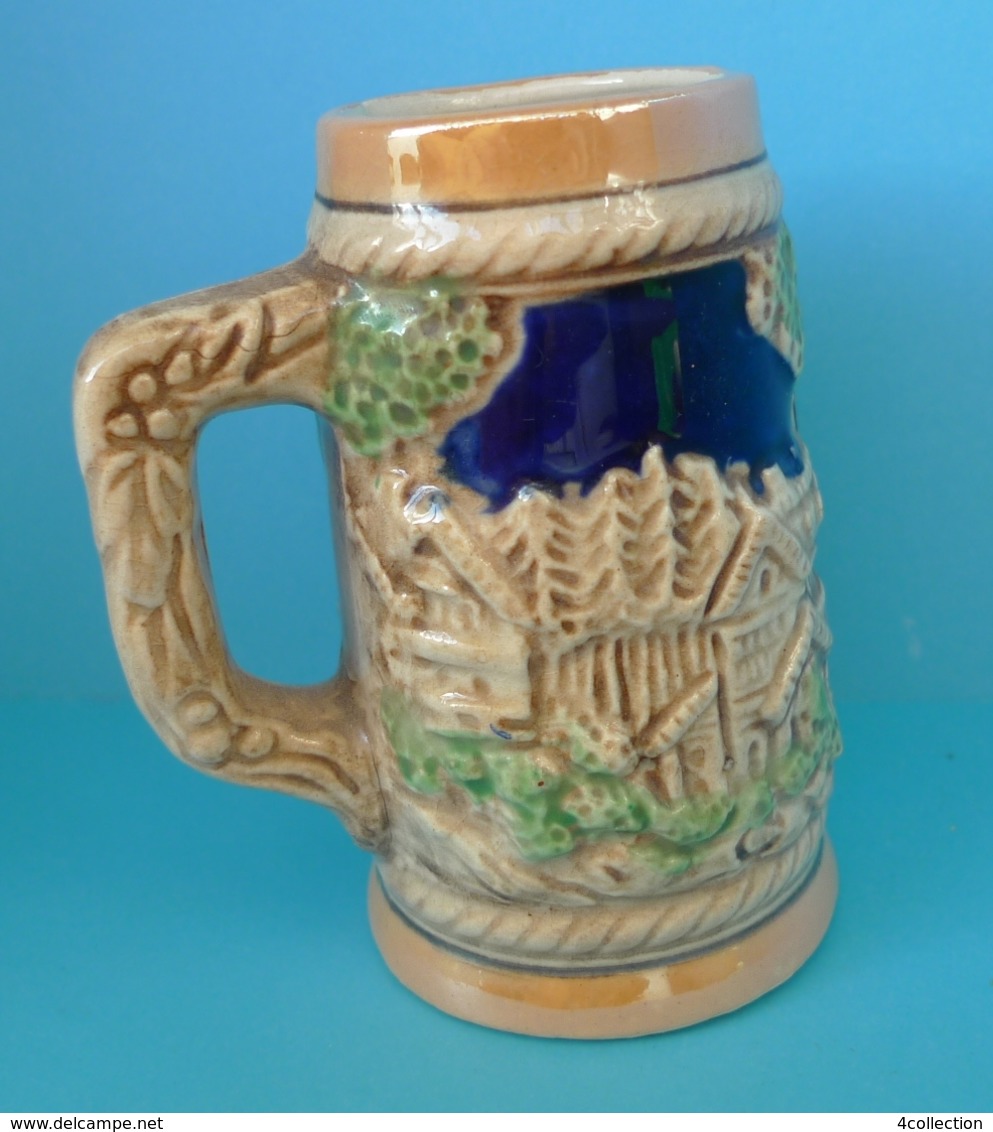 Old Drinkware Germany Collectibes Relief BEER MUG Stein Men Drink Mark Foreign - Autres & Non Classés