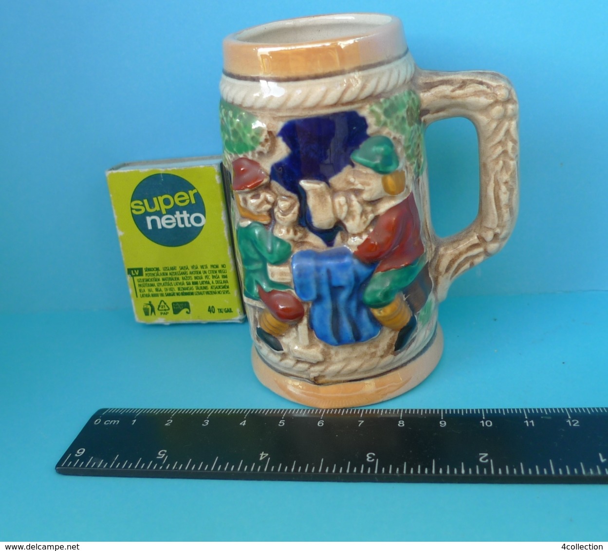 Old Drinkware Germany Collectibes Relief BEER MUG Stein Men Drink mark Foreign