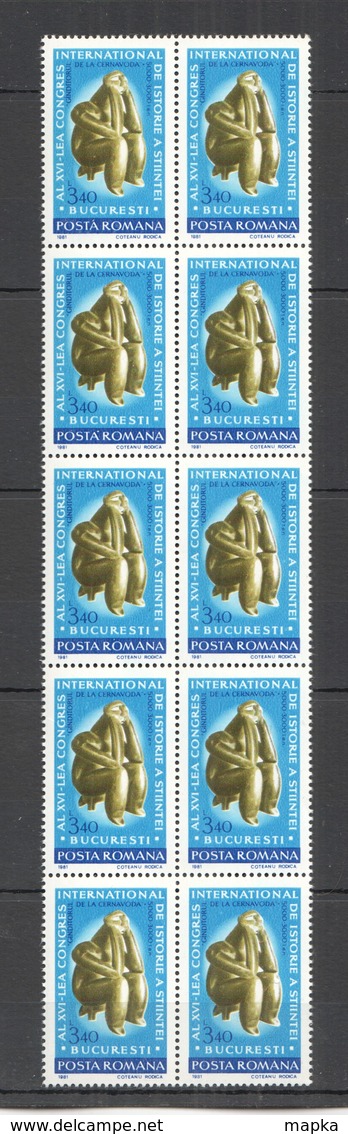 RM198 1981 ROMANIA ART CONGRESS HISTORY & SCIENCE #3816 MICHEL 10 EURO 10ST MNH - Altri & Non Classificati