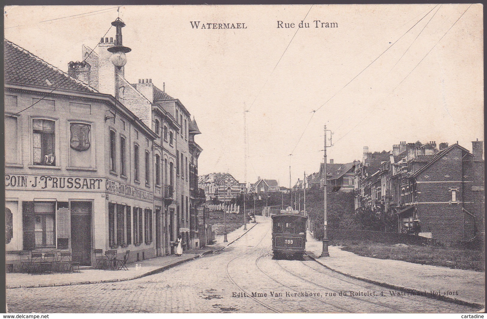 CPA Watermael - Rue Du Tram - Tram N° 33 - 1912 - Watermael-Boitsfort - Watermaal-Bosvoorde