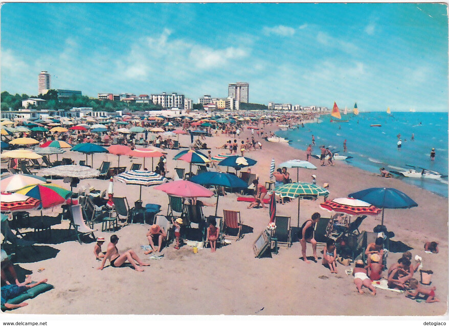 MILANO MARITTIMA - CERVIA - RAVENNA - PANORAMA DELLA SPIAGGIA - VIAGG. -68100- - Ravenna