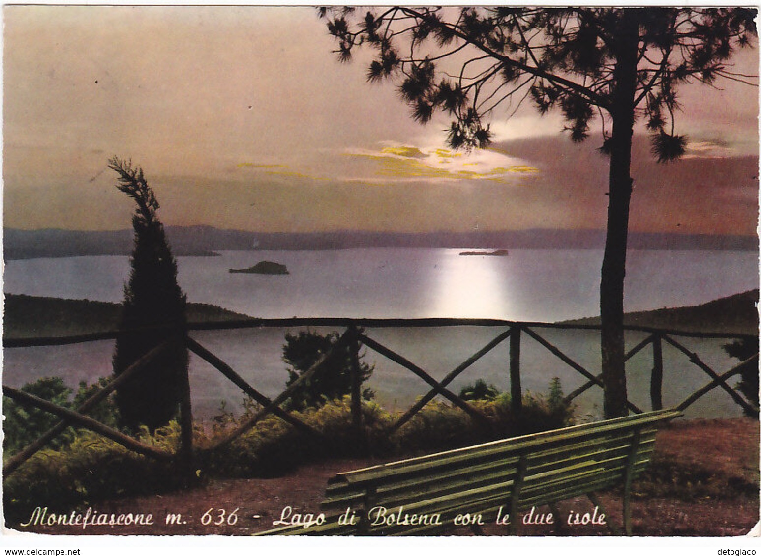 MONTEFIASCONE - VITERBO - LAGO DI BOLSENA CON LE DUE ISOLE - VIAGG. 1973 -77876- - Viterbo