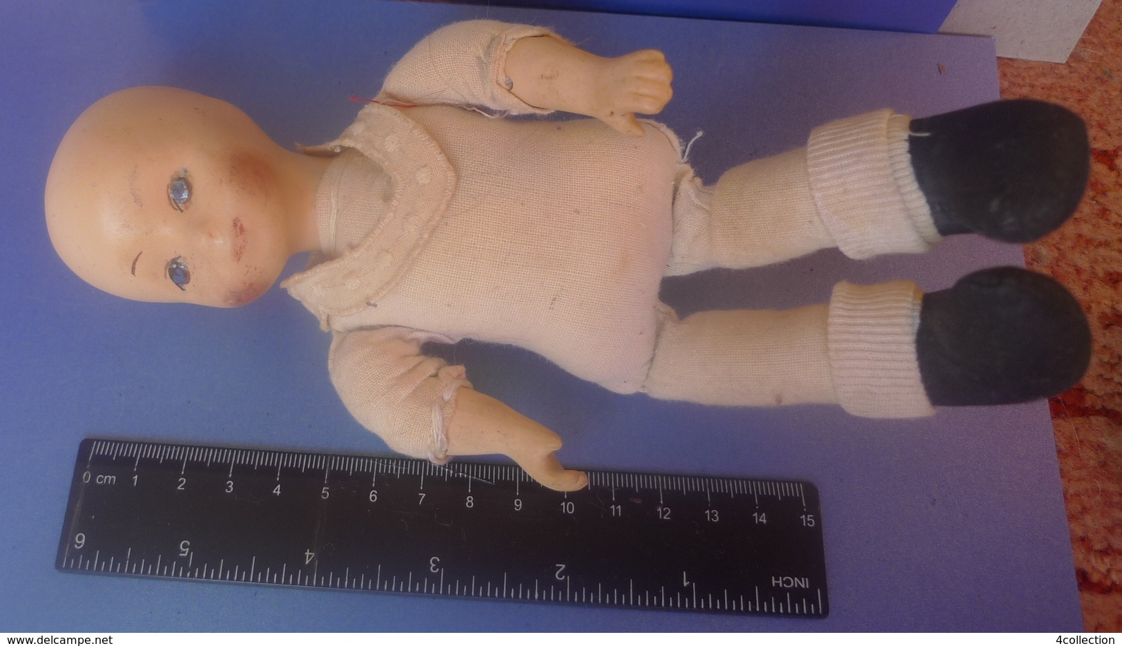 Old Collectibles Vintage Toy Porcelain Doll Pups Baby Doll 8" Inch - Marionetten