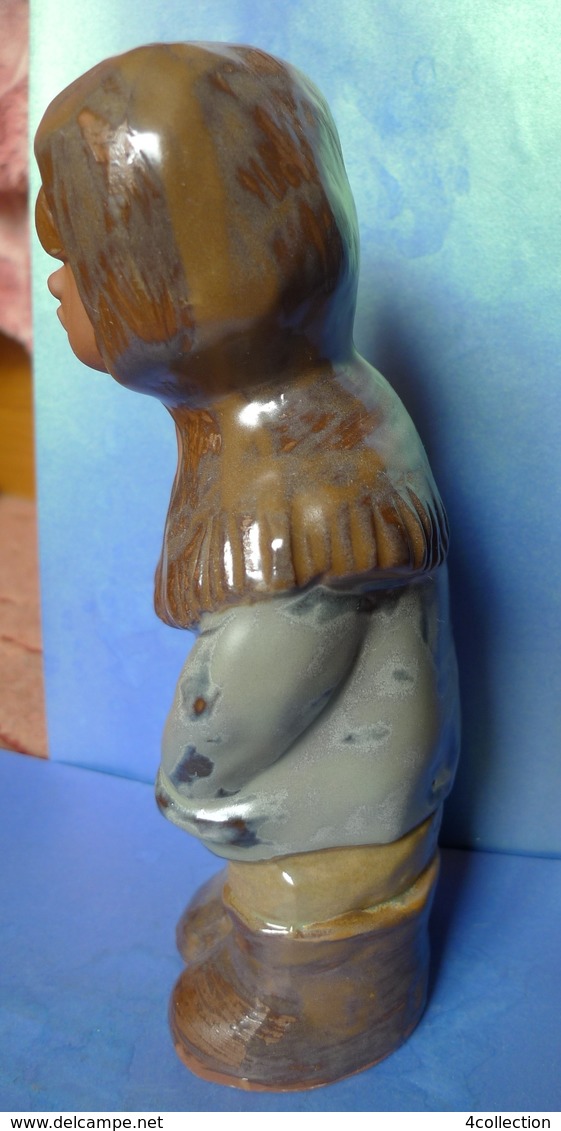 Vintage Scandinavian Pottery Sweden Souvenir Svensk Child Girl Figurine Ceramic - Other & Unclassified