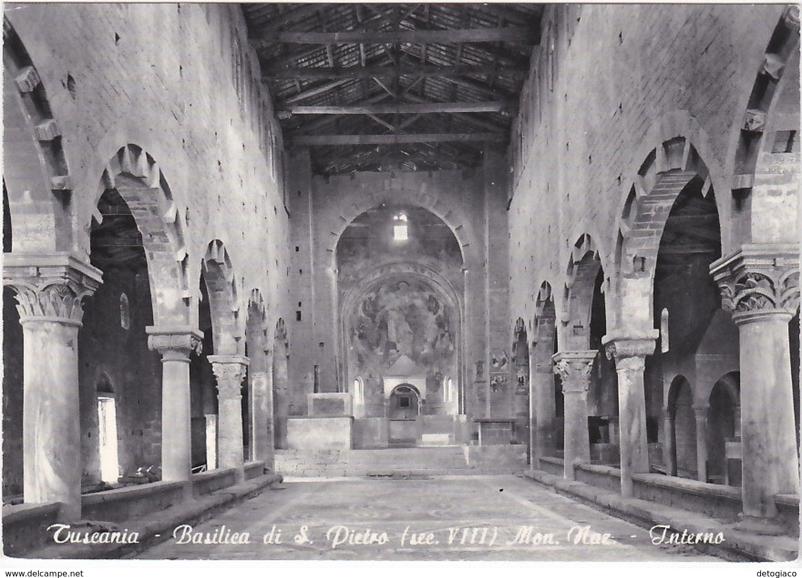 TUSCANIA - VITERBO - BASILICA DI S. PIETRO - INTERNO -66356- - Viterbo