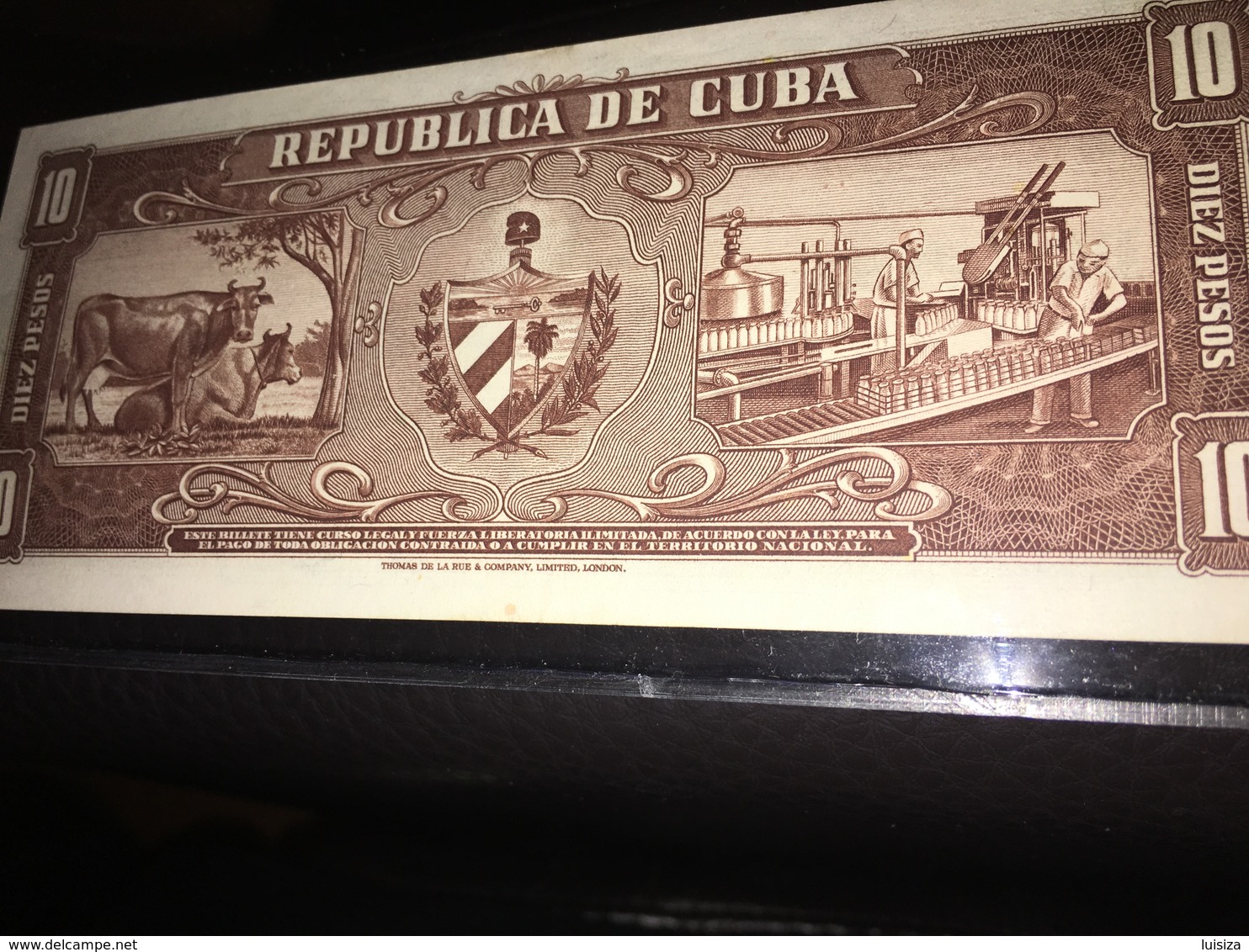 See Photos. Cuba 10 Pesos Banknote 1960. It Seems Uncirculated. - Cuba