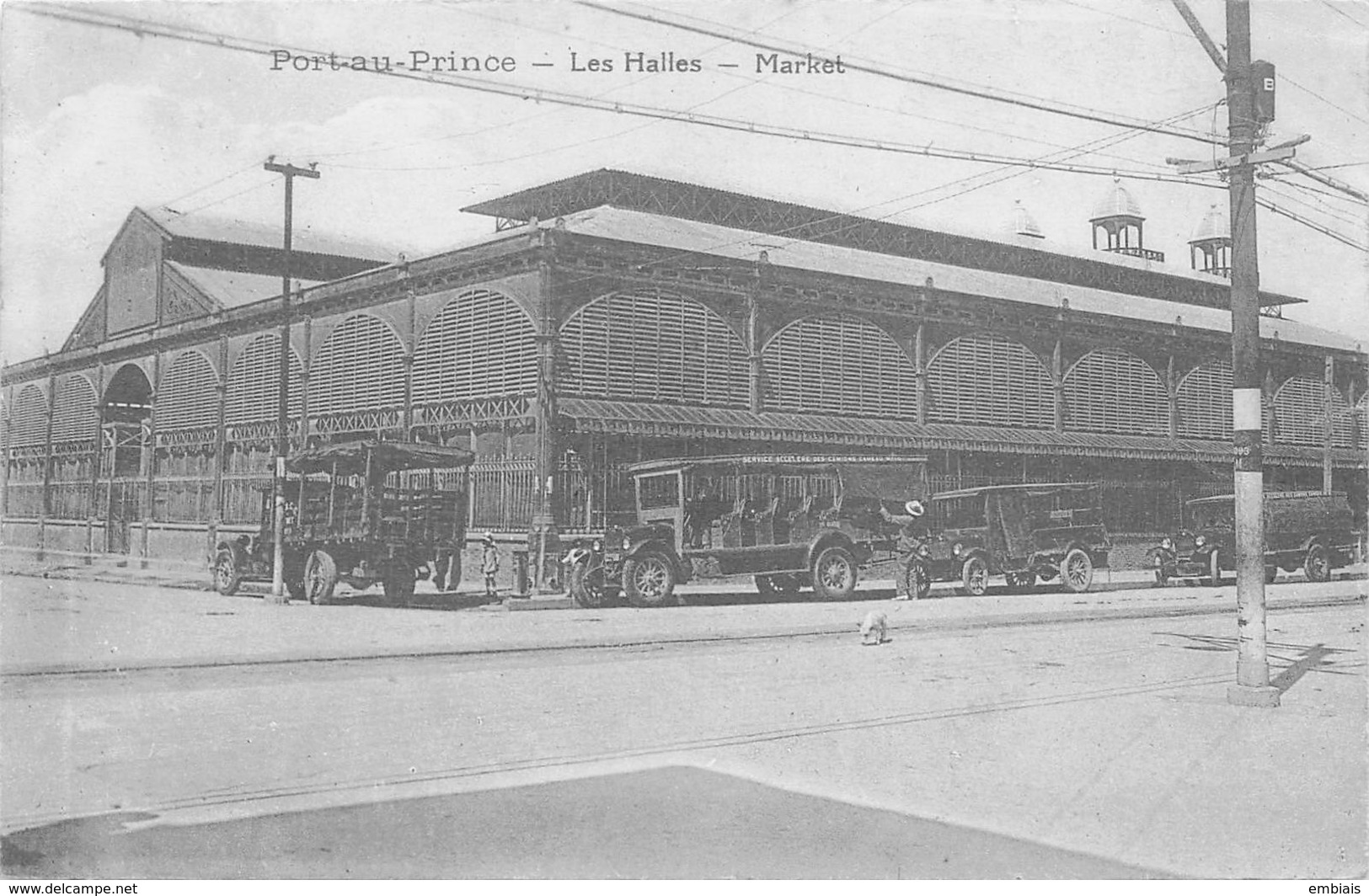 ANTILLES HAÏTI - PORT AU PRINCE - Les Halles - Market - Voyagée 1927 - Haiti