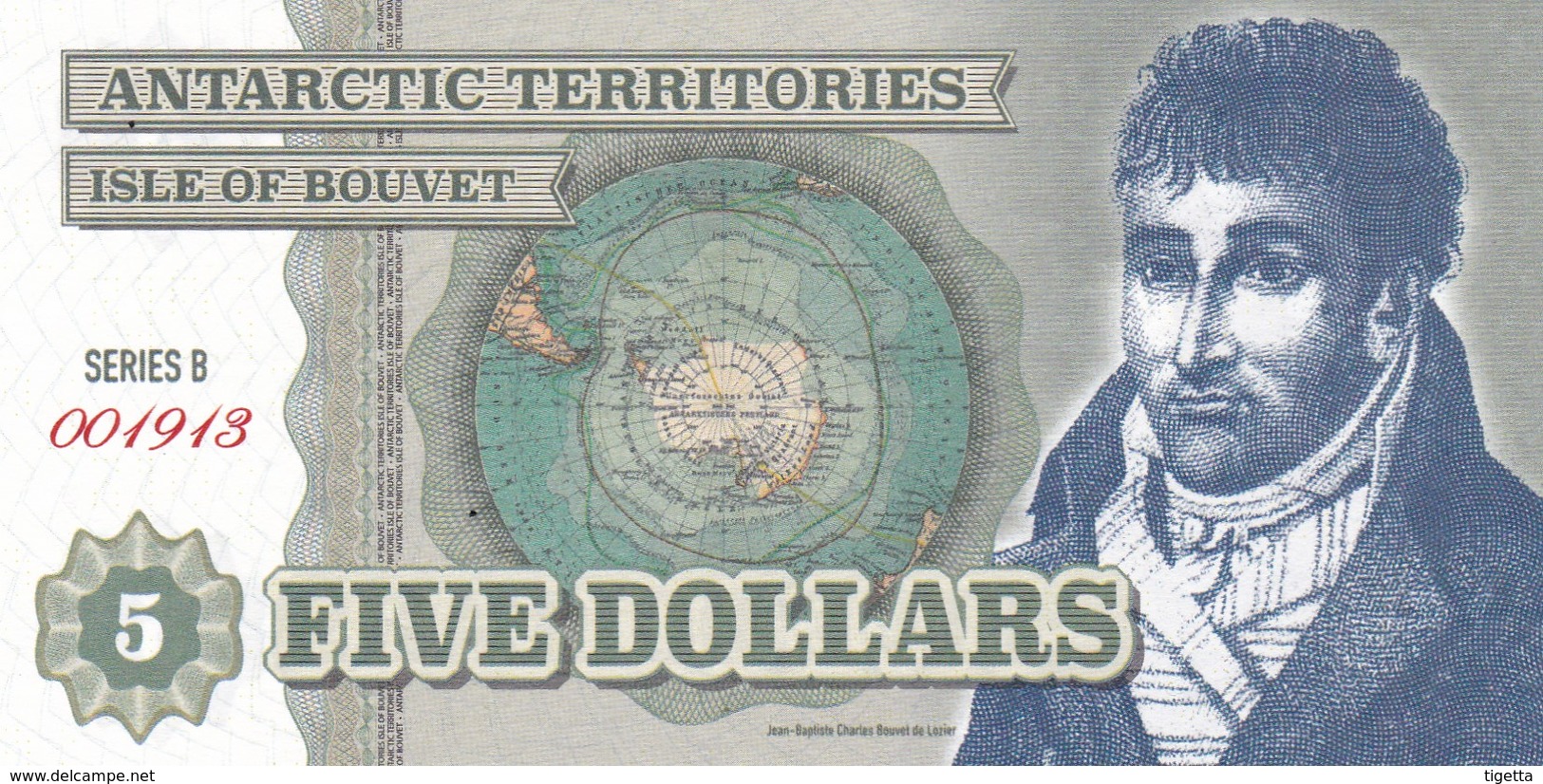 ANTARCTIC TERRITORIES ISLE OF BOUVET  5 DOLLARS 2014 PRIVATE ISSUE - Altri & Non Classificati