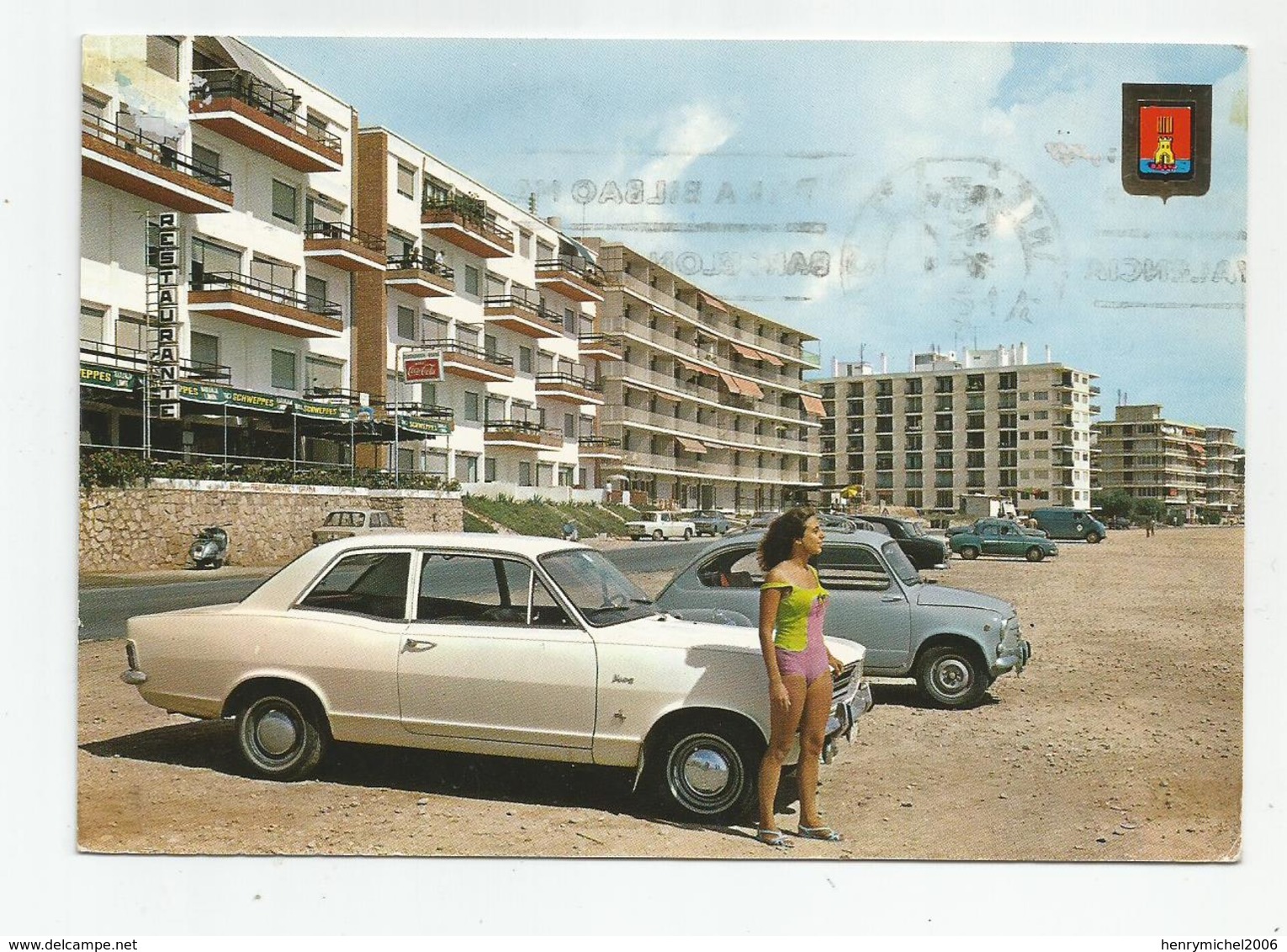 Espagne Espana Alicante Playa Mucha Vista Femme Voiture Auto - Alicante