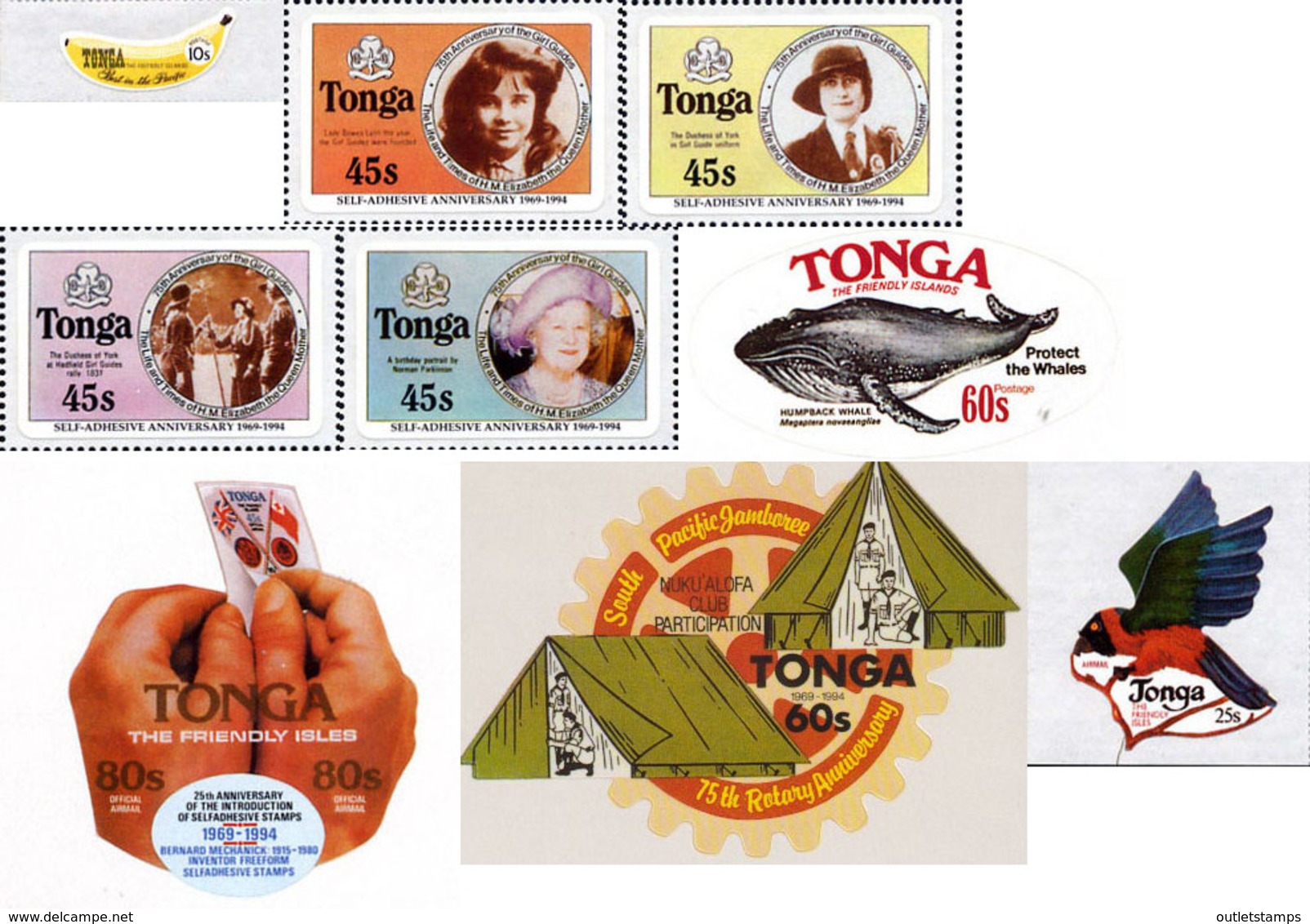 Ref. 135018 * NEW *  - TONGA . 1994. 25TH ANNIVERSARY OF THE FIRST TONGA ADHESIVE STAMP	. 25 ANIVERSARIO DEL PRIMER SELL - Tonga (1970-...)