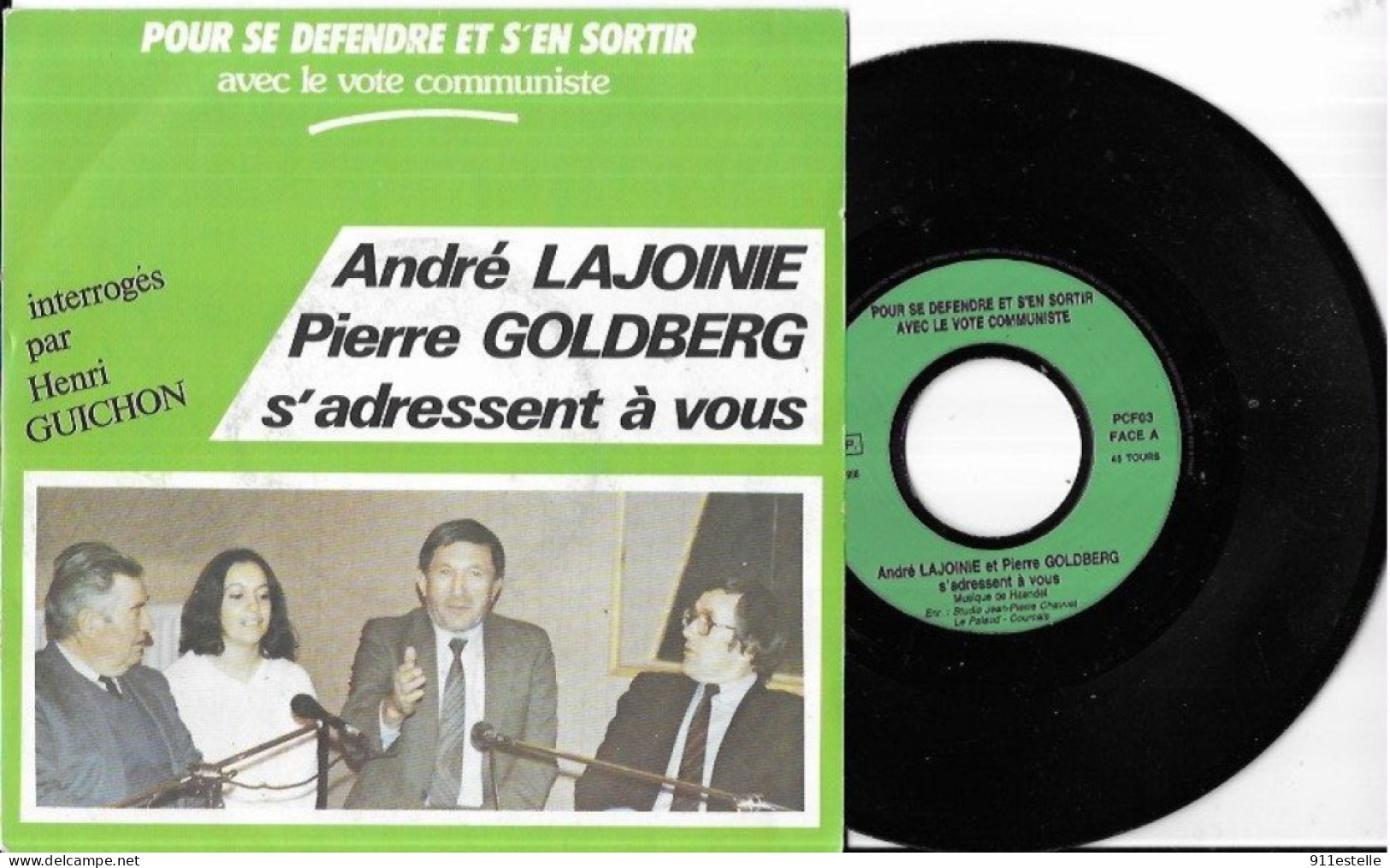 03 Montlucon   ANDRE LAJOINIE PIERRE GOLBERG S ADRESSENT A VOUS  N 1986 - 45 T - Maxi-Single