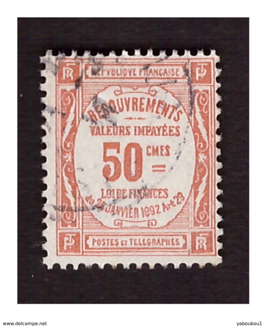 Timbre Taxe N° 47 Obl. - 1859-1959 Gebraucht