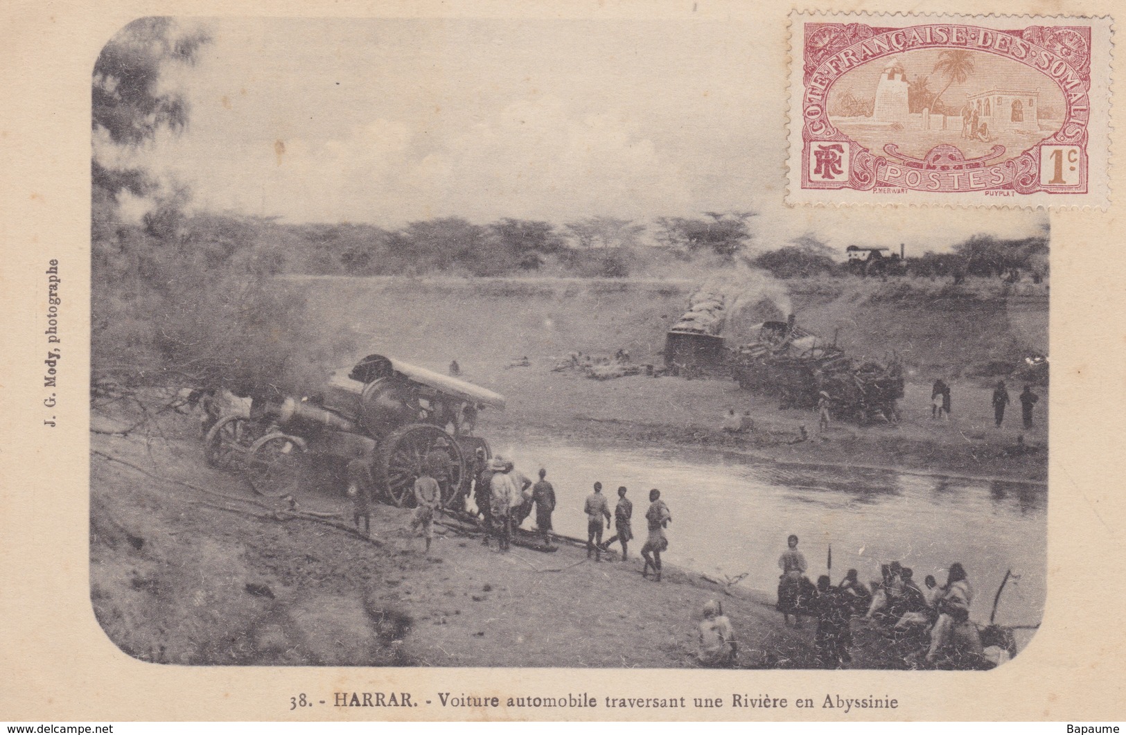 Harrar - Voiture Automobile Traversant Une Rivière En Abyssinie - N°38 - Ethiopie