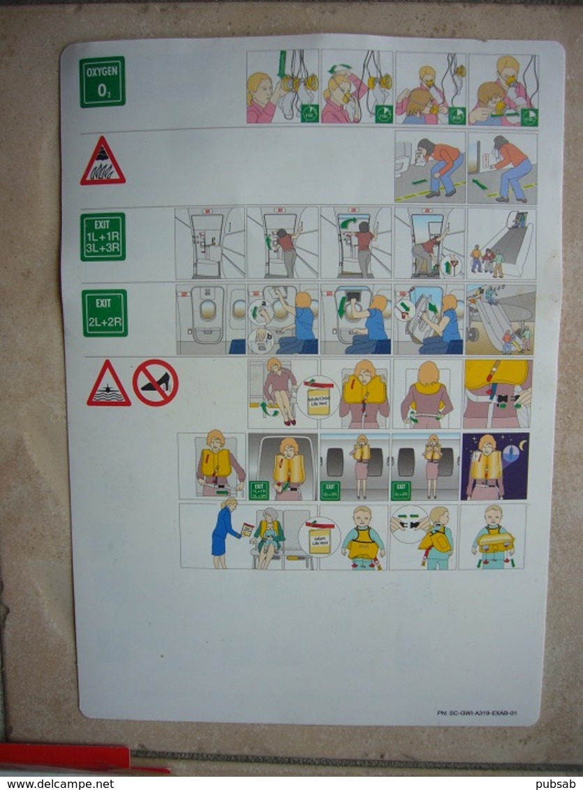 Avion / Airplane / EUROWINGS / Airbus A319 / Safety Card / Consignes De Sécurité - Consignes De Sécurité