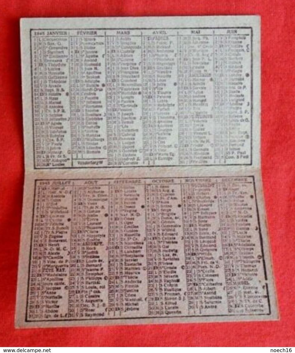 Calendrier De Poche 1945/ Victoire - Petit Format : 1941-60