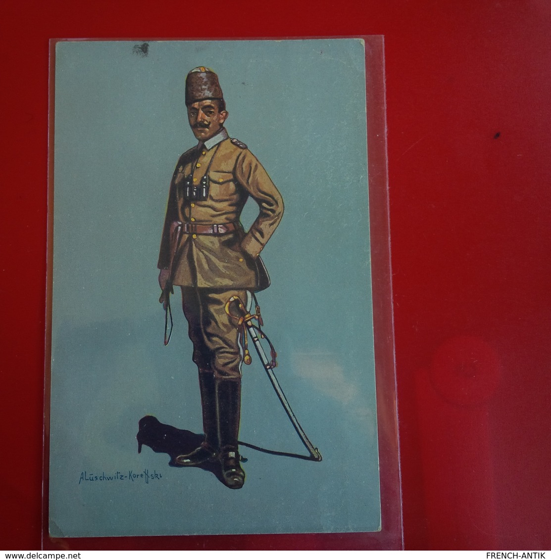 TURKISCHER KAVALLERIEOFFIZIER IN FELDUNIFORM 1914 1915 - Turquia
